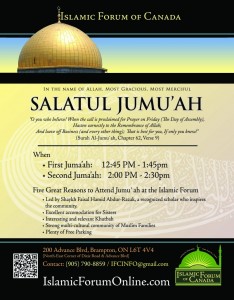 Friday Jumu'ah at the Islamic Forum with Shaykh Faisal Abdur-Razak